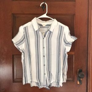 Aeropostale blue striped Shirt with tie size s
